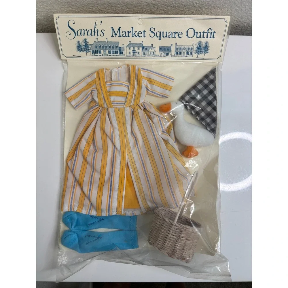 Doll Clothing Sarah's Marketsquare Dress Colonial Williamsburg Y2K Goose Basket